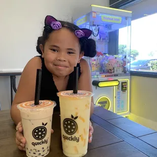 My J ordered White tiger, bubble milk &amp; jasmine tea mixed, not overly sweet, light &amp; refreshing