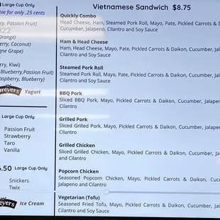 Menu 1/2