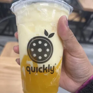 Orange snow w/ mango jelly