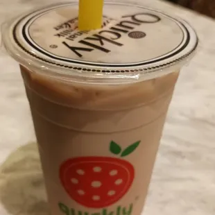Hazelnut Milk Tea with Brown Sugar Jelly