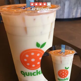 Cantaloupe milk tea
