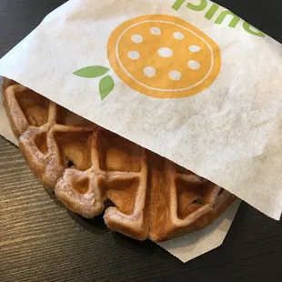 Taro mochi waffle