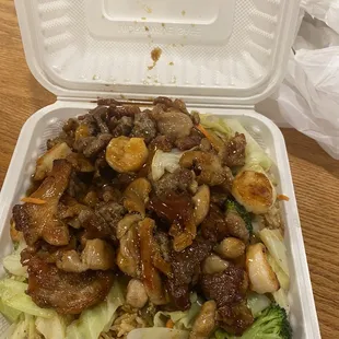 Shrimp, Beef and Chicken Hibachi