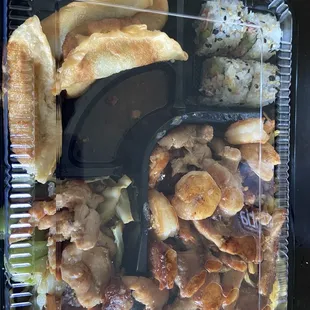 Chicken and shrimp bento box