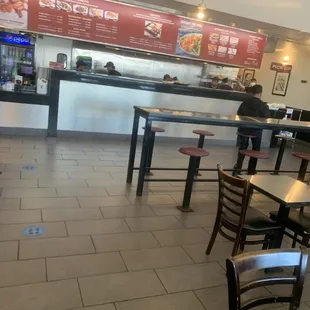the dining area