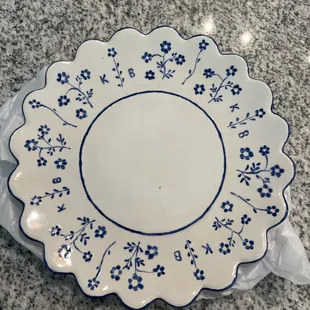 The plate is so cute except for that purple dot in the middle