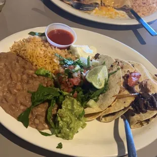 Taco dinner and enchilada dinner