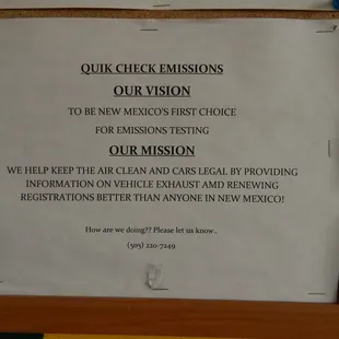 Our vision, our mission, and we do everything we can to stick to them.