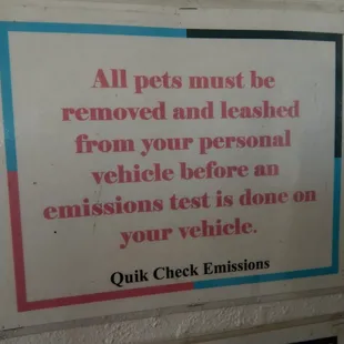 For your safety and ours