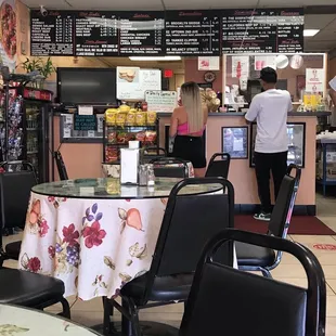 Interior of restaurant.
