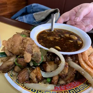 Buffet plus hot n sour soup