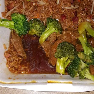Watered down sauce which led to not having much flavor and definitely was not good.  The fried rice tasted like salt with texture.