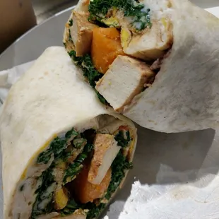 Marinated Tofu Burrito