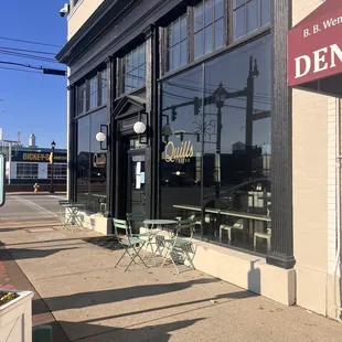 the front of the building