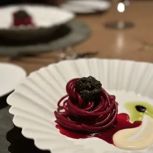 a plate of food on a table