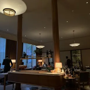 a pool table in the middle of a room