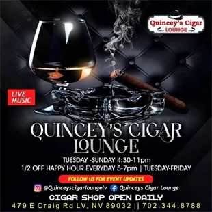 Quincey's Cigar Lounge Largest Cigar Lounge in Las Vegas NV