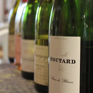 Great selections of French, Italian and Californian wines.