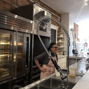 Really helpful lady wish I had time to take one of the cooking classes