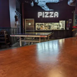 a view of a pizza restaurant