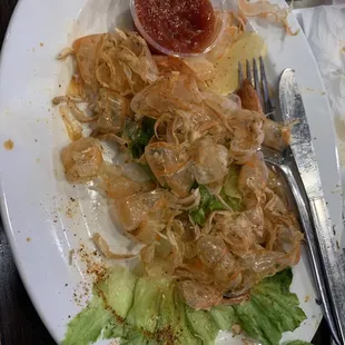 The shells of STEAMED SHRIMP 1/2 LB