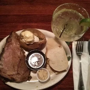 This is the small prime rib dinner (salad already enjoyed!)