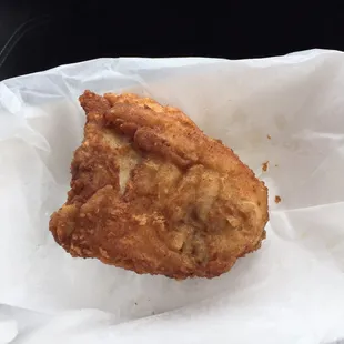 Fried chicken-juicy but just not enough flavor in the breading