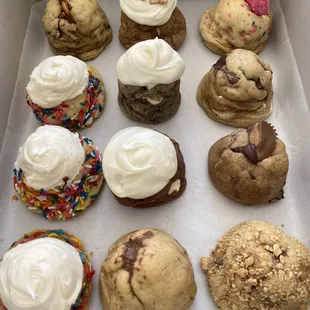 a box of cupcakes