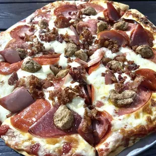 Meaty pizza