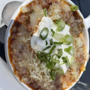 Bowl of Beef Chili Soup