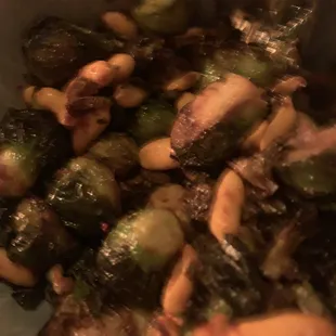 Brussel sprouts mid-way through meal