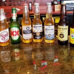 Imported Mexican Beer - I'll have one, two, maybe three...at Quinta Carmina Mexican Cuisine
