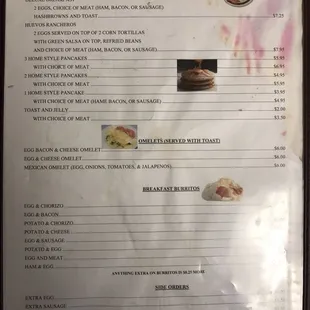 Full menu.