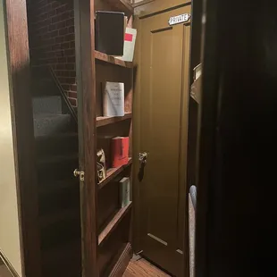 The door that will lead you up to their second secret room in the attic.