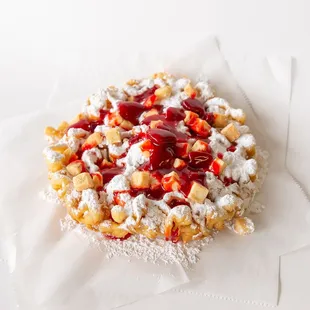 strawberries and powdered sugar