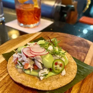 Crab tostada