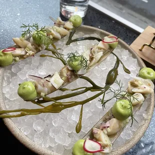 razor clams aguachile