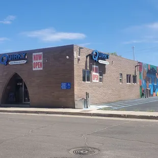 Entrance and some parking