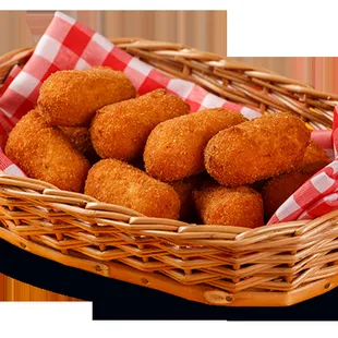 Jerky Beef Croquette: Deep-fried pastry crunchy on the outside and a moist and flavorsome filling Jerky Beef in the inside.