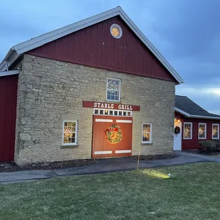 the front of the building