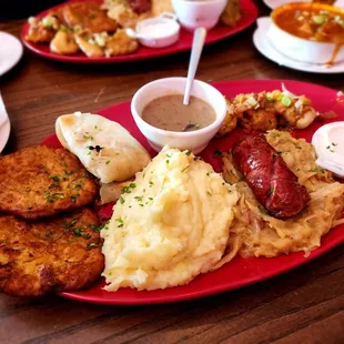 a plate of food on a table