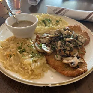 Amazing Schnitzel meal.