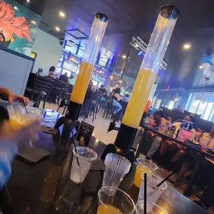 Mango and Peach Mimosa towers