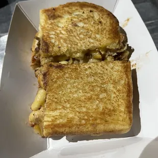 Gangsta Grilled Cheese ($15) side of chips not pictured