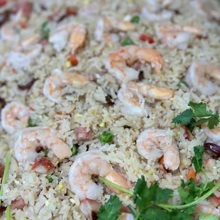 Com chien duong trau party tray