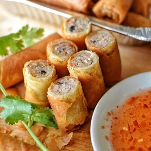 Our renowned egg rolls are sure to be a crowd-pleaser at your upcoming gathering.