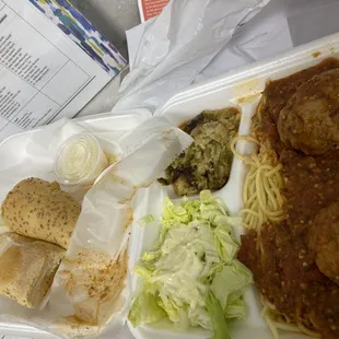 Wednesday lunch special  Meatballs and spaghetti