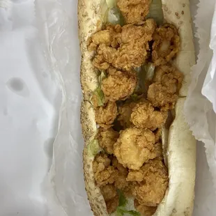9" shrimp poboy