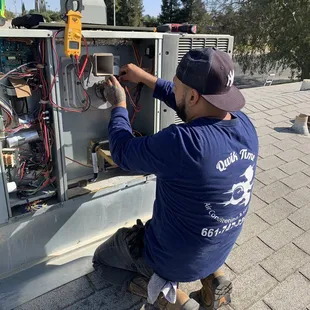 Jose doing a fall service inspection