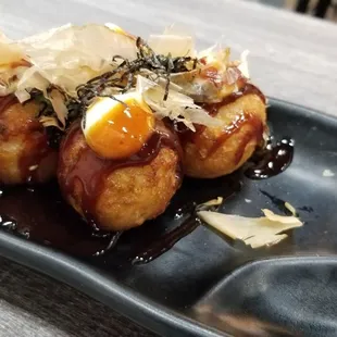 Takoyaki(octopus ball) comes out to be about $1.25 per ball which is way overpriced.